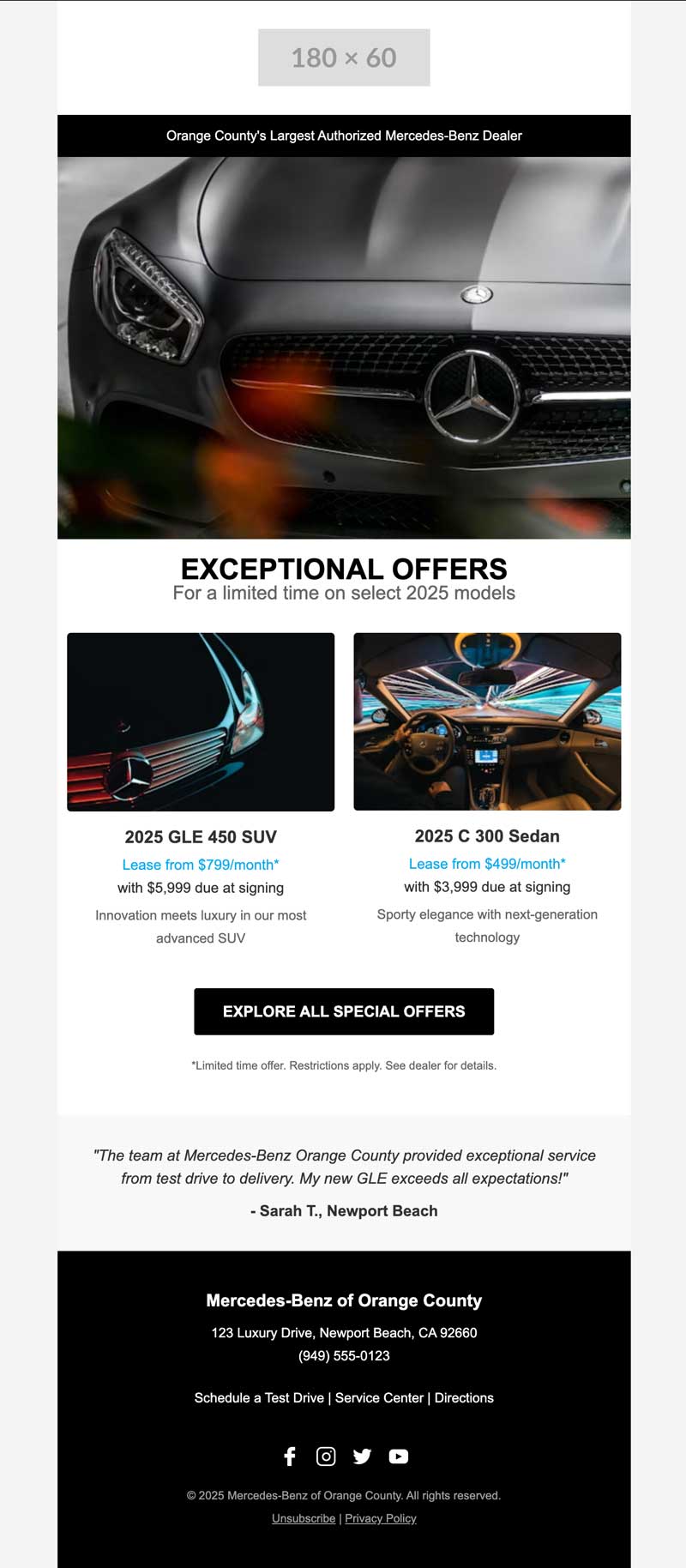 Auto Dealership Email Template