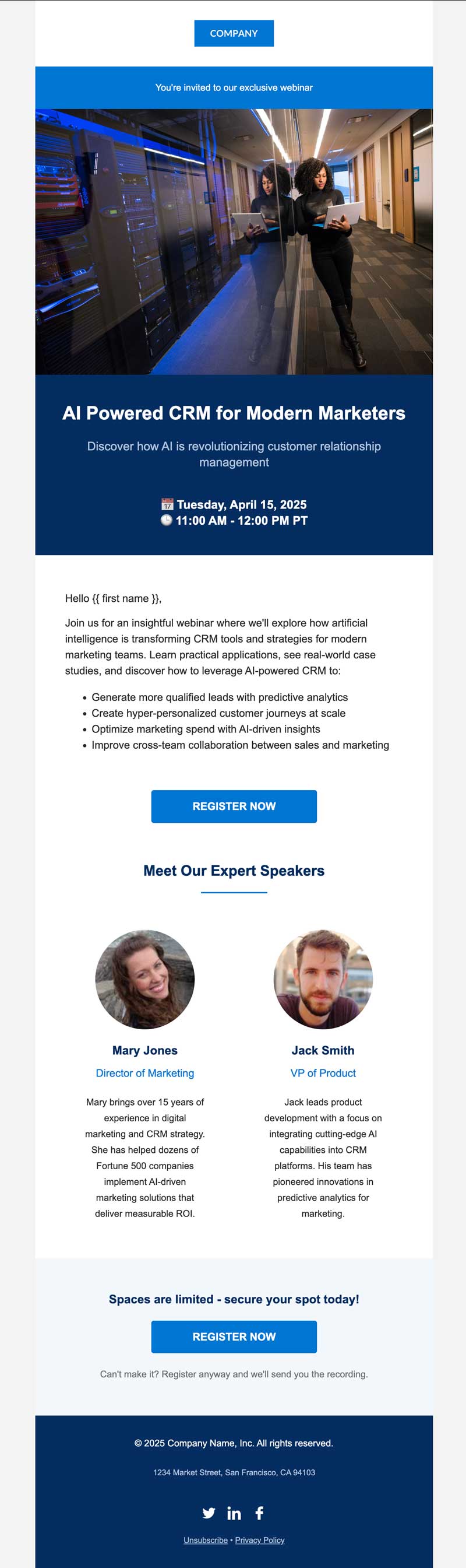 B2B Webinar Email