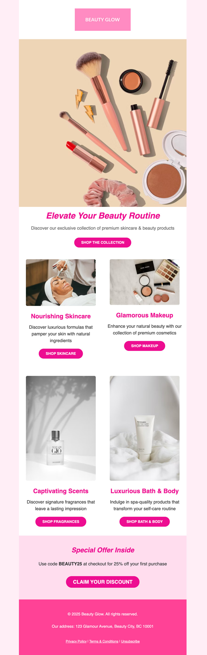 eCommerce Email Template for Beauty Brand